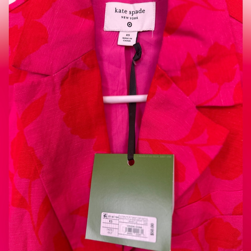 NWT! Kate Spade New York x Target Women's Classic Rose Blazer - XS - Picture 5 of 9